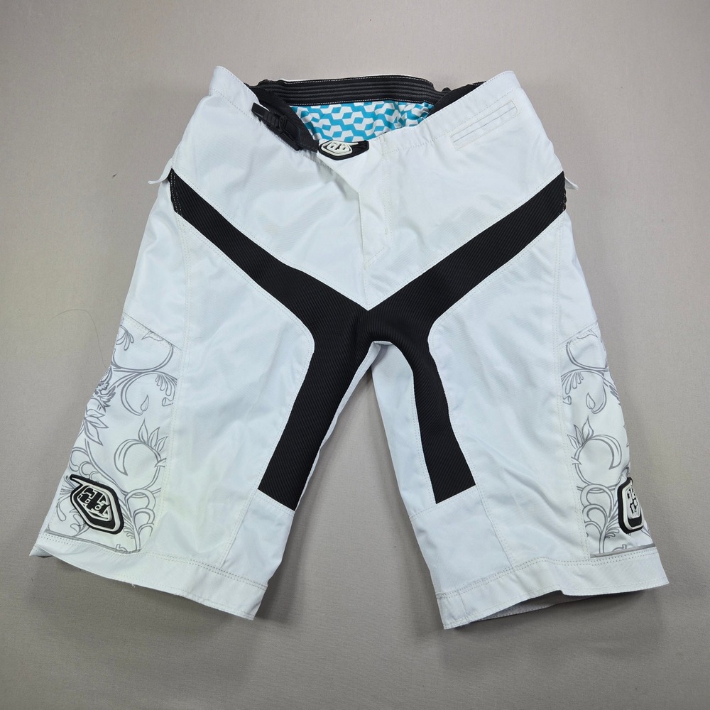 Troy Lee Designs Moto Shorts Mountain Bike Floral Graphic White Womens XL